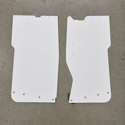 GR Yaris rear suspension guards seen from the bottom showing the flat bottom with round head bolts for mounting