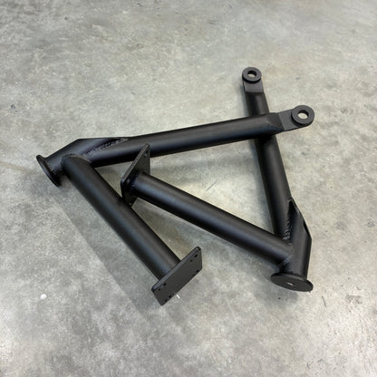 Gen1 GR Yaris sump guard side support brackets with TIG welded tubular steel construction