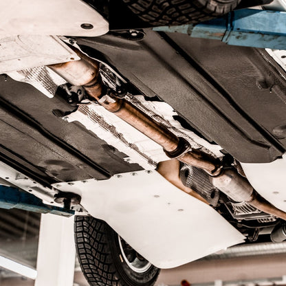 GR Yaris rear suspension guards shown mounted to the car along with Neomatic Floor Guard Kit